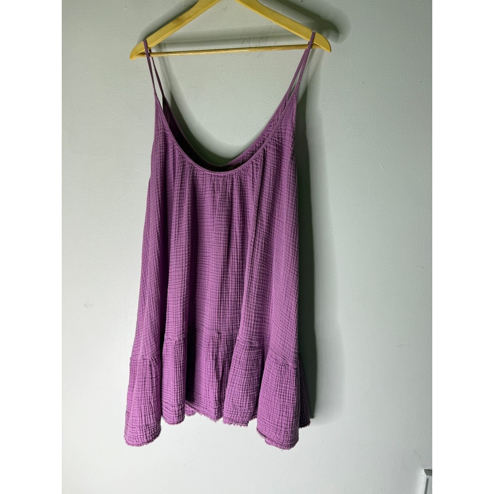 9 seed purple sleeveless cotton gauze mini dress one size beach Resort - Picture 2 of 4